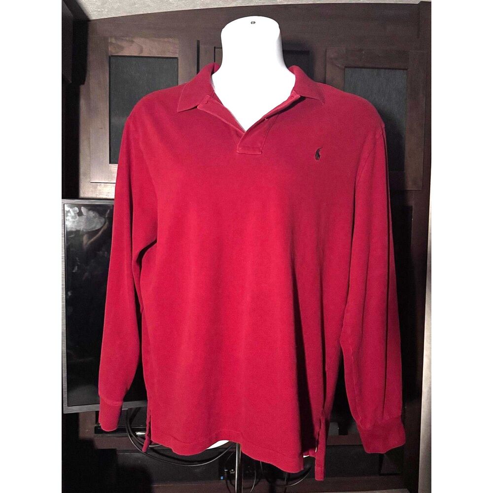 Polo Ralph Lauren Men’s XL Red Long Sleeve Polo Shirt